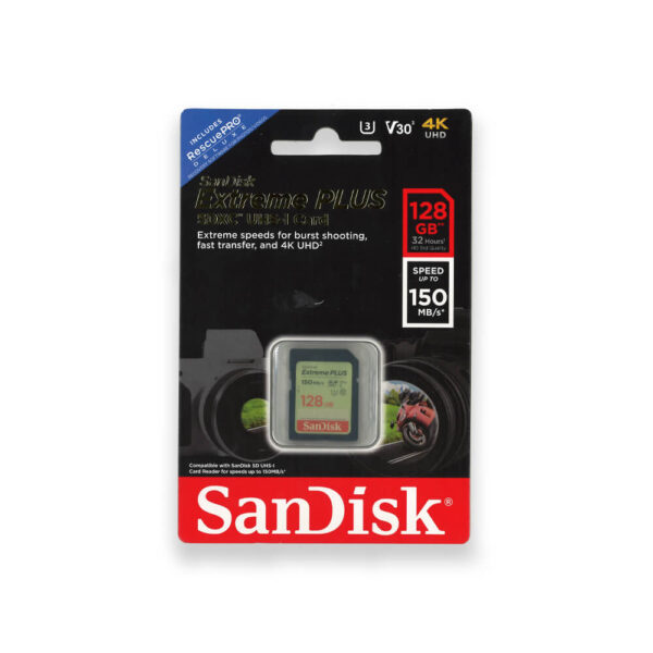 SanDisk Extreme Plus 128GB SDXC Muistikortti