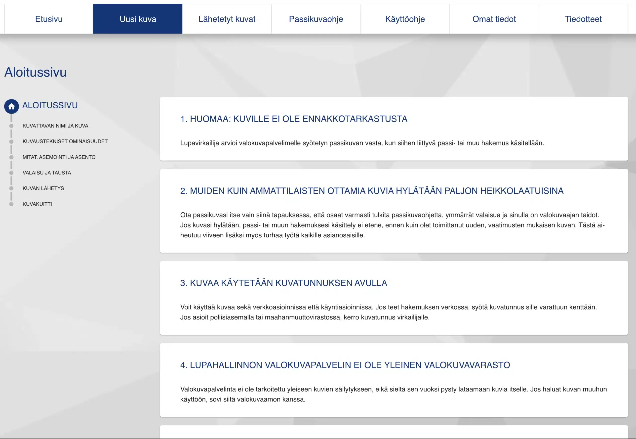 Lupakuvienvastaanotto